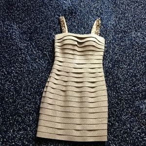 Sherri hill Gold Minidress